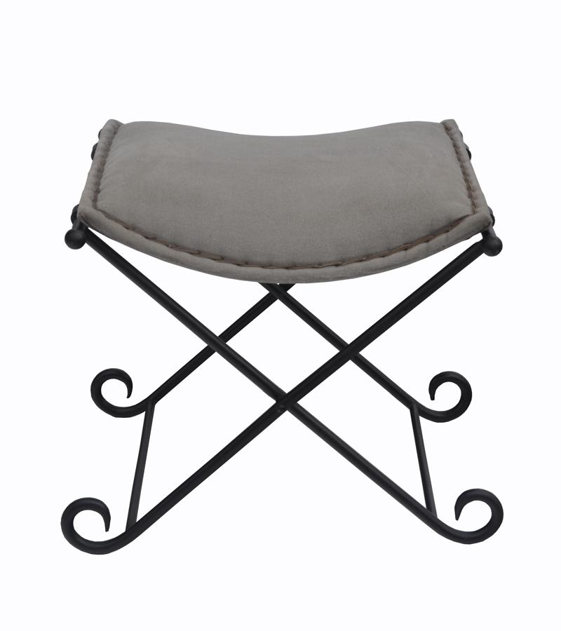 Upholstered Solid Iron Stool